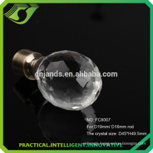 D-F0398 Cheap curtain finials,curtain rod with glass finial